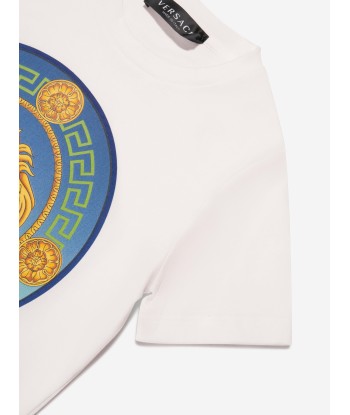 Versace Kids Medusa Logo T-Shirt in White commande en ligne