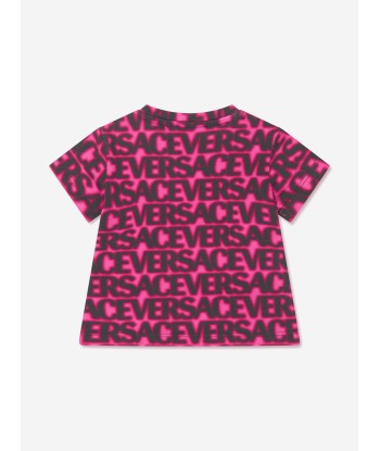 Versace Baby Girls Logo T-Shirt in Pink Découvrez la collection