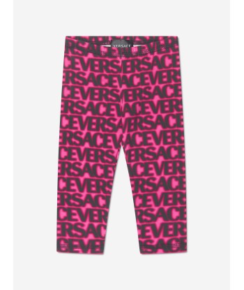 Versace Baby Girls Logo Leggings in Pink la livraison gratuite