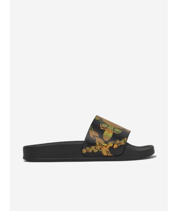 Versace Kids Heritage Sliders in Black Comparez plus de prix