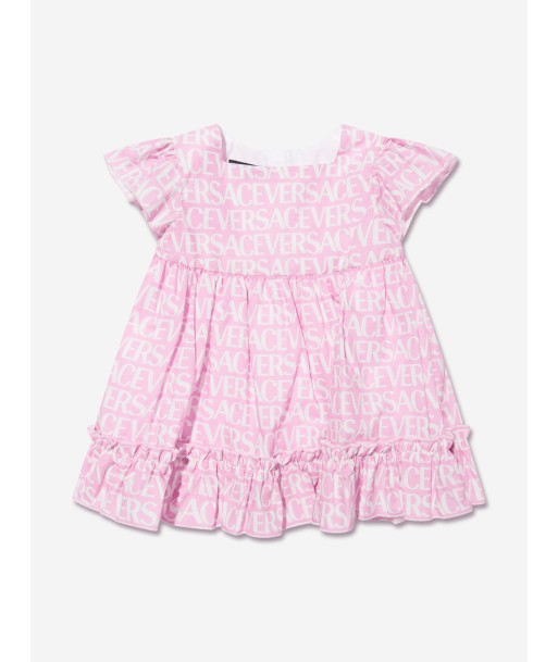 Versace Baby Girls Logo Dress With Knickers in Pink 2023