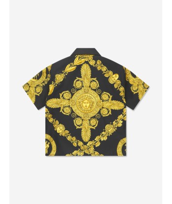 Versace Boys Short Sleeve Heritage Shirt in Black vente chaude votre 