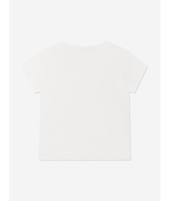 Versace Girls Orchid Medusa T-Shirt in White Faites des économies