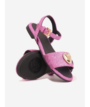 Versace Girls Medusa Heart Sandals in Pink votre