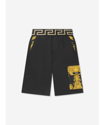 Versace Boys Maschera Baroque Pocket Shorts in Black prix pour 