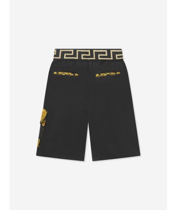 Versace Boys Maschera Baroque Pocket Shorts in Black prix pour 