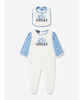 Versace Baby Boys Babygrow Gift Set in White la chaussure