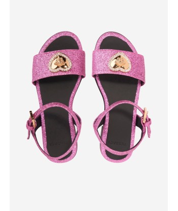 Versace Girls Medusa Heart Sandals in Pink votre