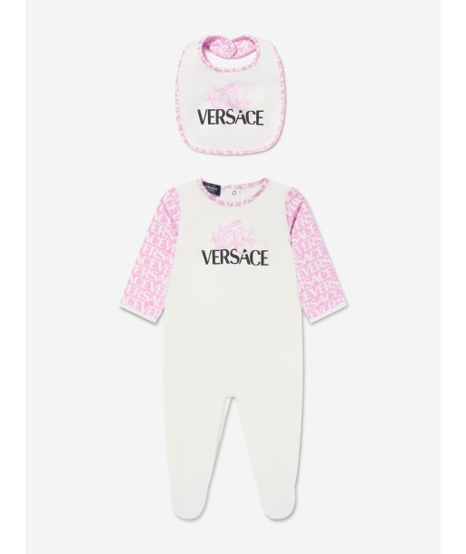 Versace Baby Girls Babygrow Gift Set in White livraison et retour toujours gratuits