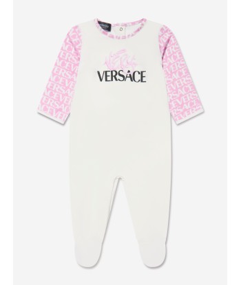 Versace Baby Girls Babygrow Gift Set in White livraison et retour toujours gratuits