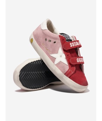 Golden Goose Girls Old School Suede Stripes And Star Trainers in Pink prix pour 