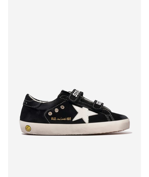 Golden Goose Kids Leather Old School Stripes And Star Trainers in Black store