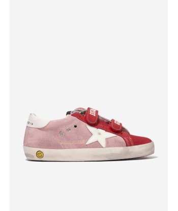 Golden Goose Girls Old School Suede Stripes And Star Trainers in Pink prix pour 