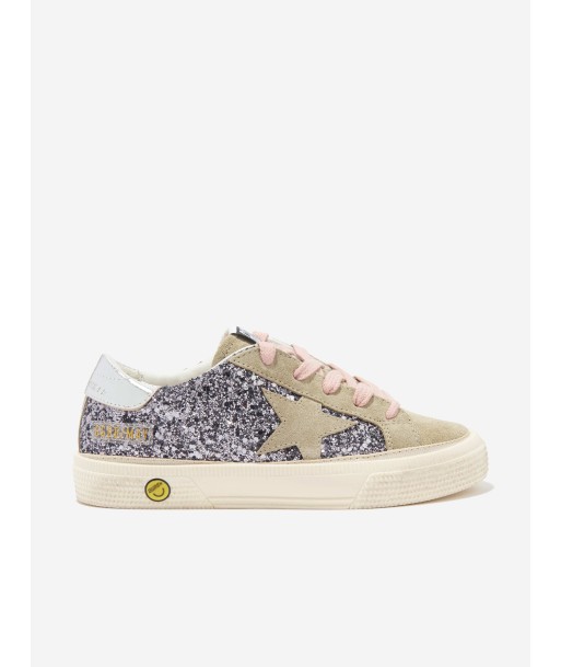 Golden Goose Girls Glitter And Suede Star Trainers in Grey vous aussi creer 