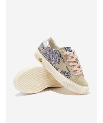 Golden Goose Girls Glitter And Suede Star Trainers in Grey vous aussi creer 