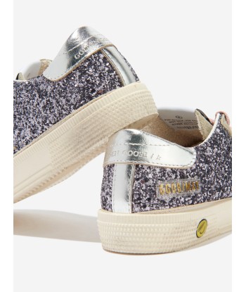 Golden Goose Girls Glitter And Suede Star Trainers in Grey vous aussi creer 