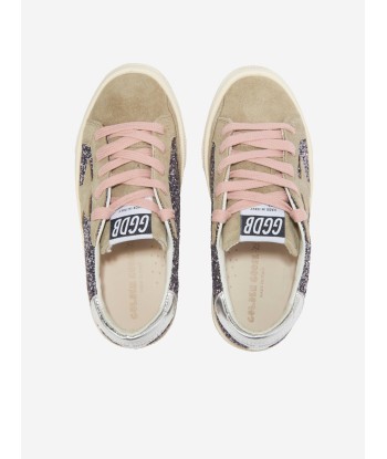 Golden Goose Girls Glitter And Suede Star Trainers in Grey vous aussi creer 