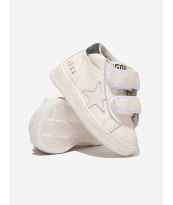 Golden Goose Kids June Leather Star Trainers in White 2023