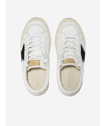 Golden Goose Kids May Net And Leather Star Trainers in White Véritable concentré