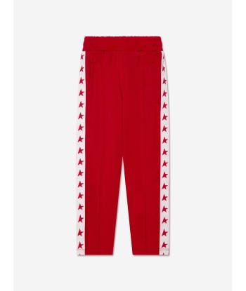 Golden Goose Kids Technical Jersey Star Band Tapered Joggers in Red chez Cornerstreet bien 