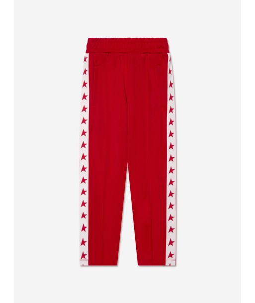 Golden Goose Kids Technical Jersey Star Band Tapered Joggers in Red chez Cornerstreet bien 