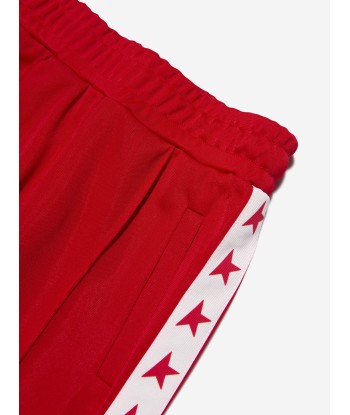 Golden Goose Kids Technical Jersey Star Band Tapered Joggers in Red chez Cornerstreet bien 