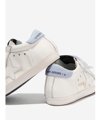 Golden Goose Baby Boys Leather Stripes And Star Trainers in White Voir les baskets