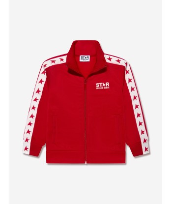 Golden Goose Kids Star Band Zip Up Track Jacket in Red À commander