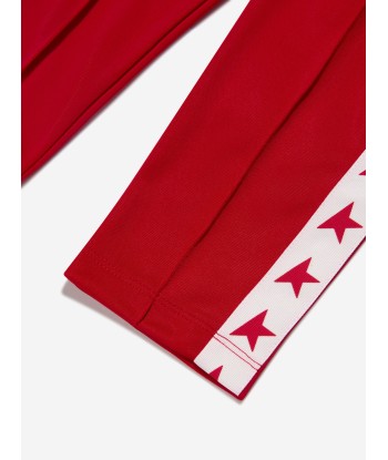 Golden Goose Kids Technical Jersey Star Band Tapered Joggers in Red chez Cornerstreet bien 