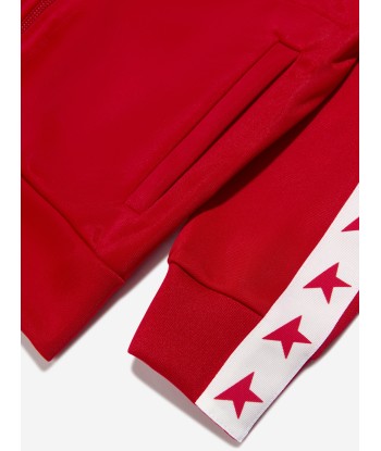 Golden Goose Kids Star Band Zip Up Track Jacket in Red À commander