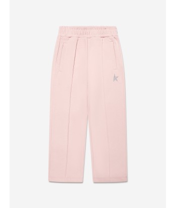 Golden Goose Girls Glitter Small Star Wide Leg Joggers in Pink votre