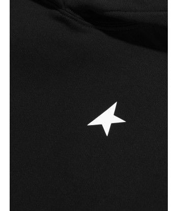 Golden Goose Girls Small Star Cropped Hoodie in Black Découvrez la collection