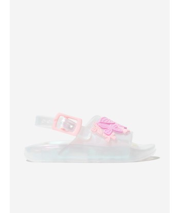 Sophia Webster Girls Butterfly Jelly Sildes in Pearl soldes