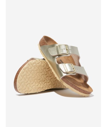 BIRKENSTOCK Girls Arizona Classic Metallic Sandals in Gold la colonne vertébrale