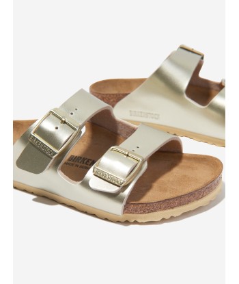 BIRKENSTOCK Girls Arizona Classic Metallic Sandals in Gold la colonne vertébrale