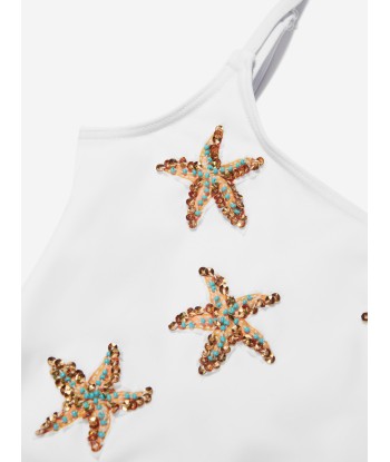 Selini Action Girls Starfish Swimsuit in White d'Europe débarque