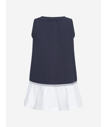 Monnalisa Girls Navy Sleeveless Fleece Dress plus qu'un jeu 