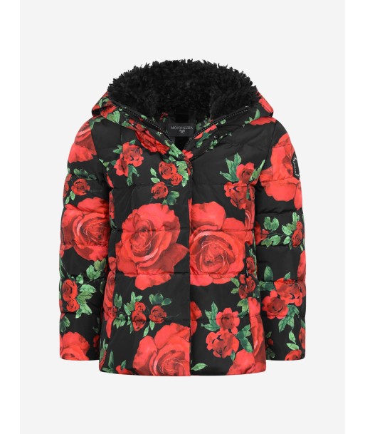 Monnalisa Black & Red Rose Down Padded Coat Voir les baskets