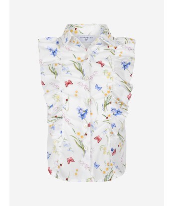 Monnalisa Girls Blouse - Cotton Floral Blouse la chaussure