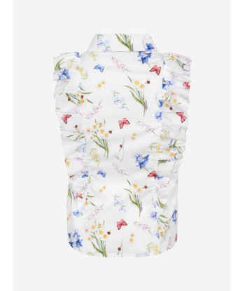 Monnalisa Girls Blouse - Cotton Floral Blouse la chaussure