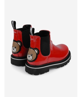 Moschino Kids Boots - Patent Leather Bear Boots ouvre sa boutique