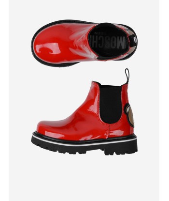 Moschino Kids Boots - Patent Leather Bear Boots ouvre sa boutique