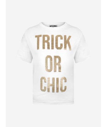 Moschino Girls T-Shirt - Cotton Trick Or T-Shirt une grave pollution 