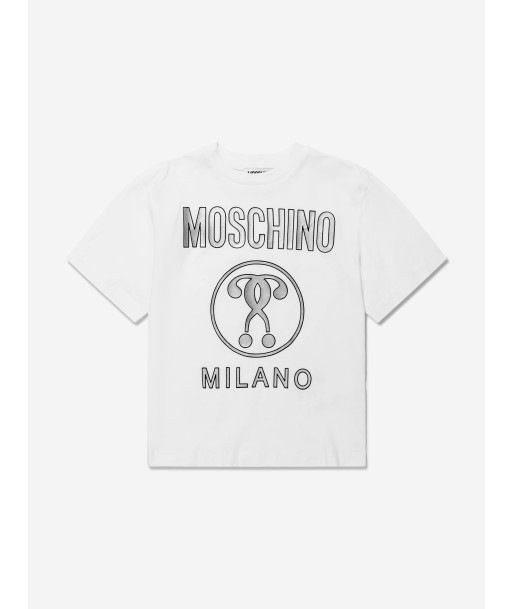 Moschino Unisex Cotton Milano Logo T-Shirt de pas cher