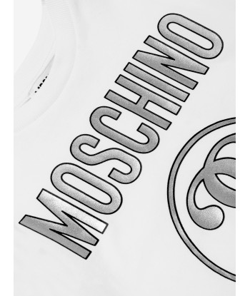 Moschino Unisex Cotton Milano Logo T-Shirt de pas cher