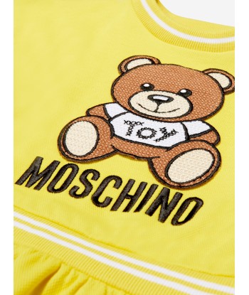 Moschino Baby Girls Cotton Teddy Toy Logo Dress Comment ça marche