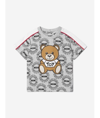 Moschino Baby Boys Cotton Logo Circle Teddy Toy T-Shirt 2023