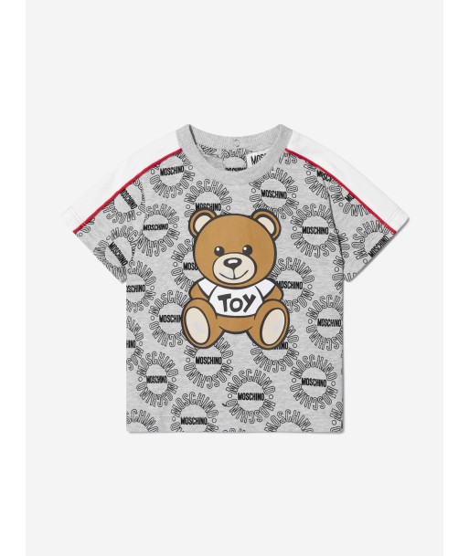 Moschino Baby Boys Cotton Logo Circle Teddy Toy T-Shirt 2023