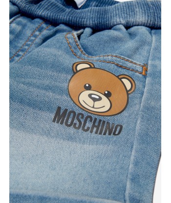 Moschino Baby Unisex Cotton Denim Teddy Logo Shorts ou a consommer sur place