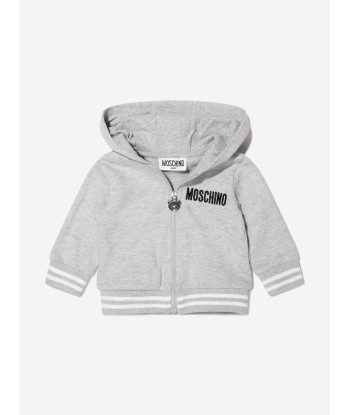 Moschino Baby Unisex Cotton Teddy Hooded Tracksuit With Ears rembourrage situé sous